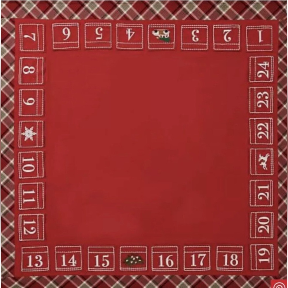 Pottery Barn ADVENT CALENDAR TABLE THROW - Picture 2 of 9